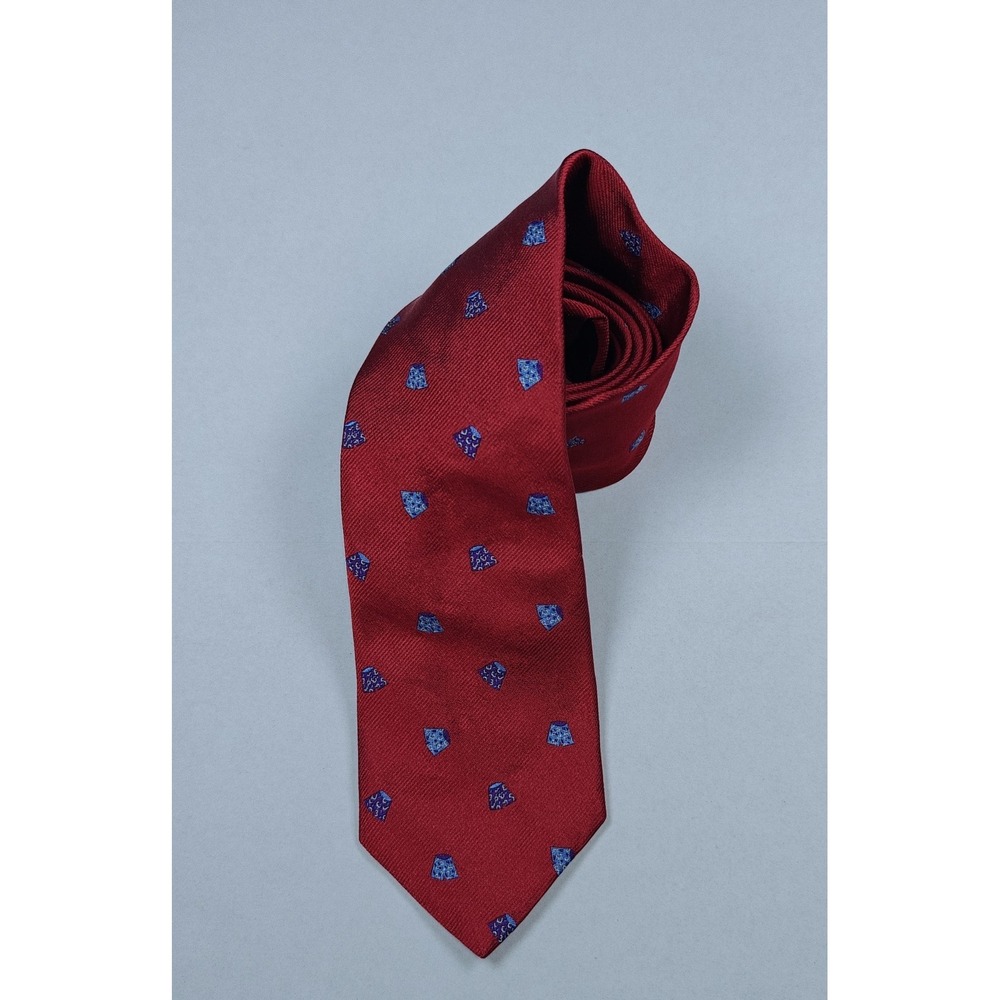 Brooks Brothers red silk novelty Print‎ tie Makers And Merchants Preppy